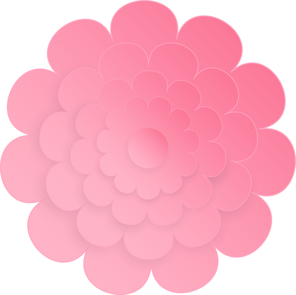 Flower, Element of floral paper cut. Paper cut of flower shape and spring symbol. png