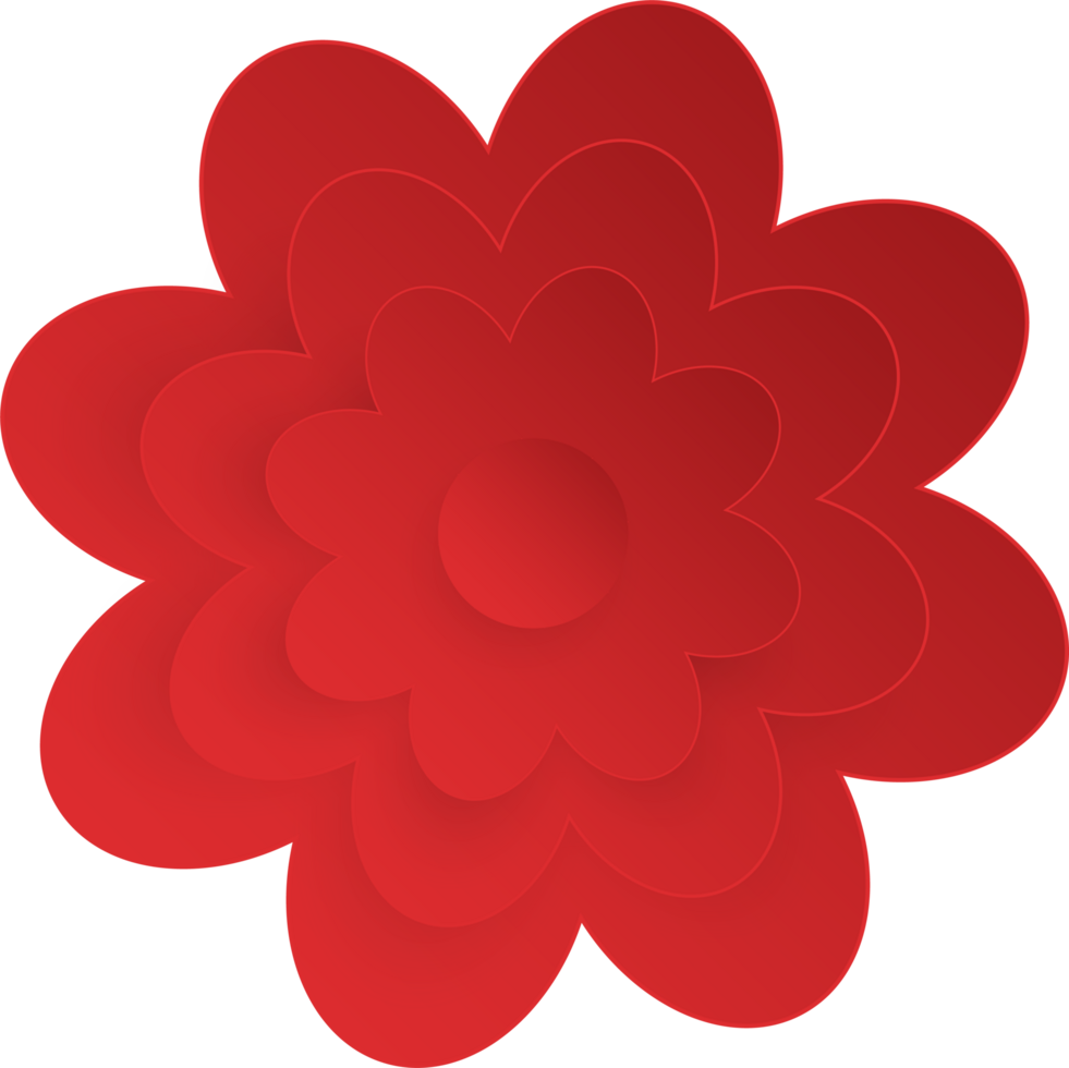 Flower, Element of floral paper cut. Paper cut of flower shape and spring symbol. png