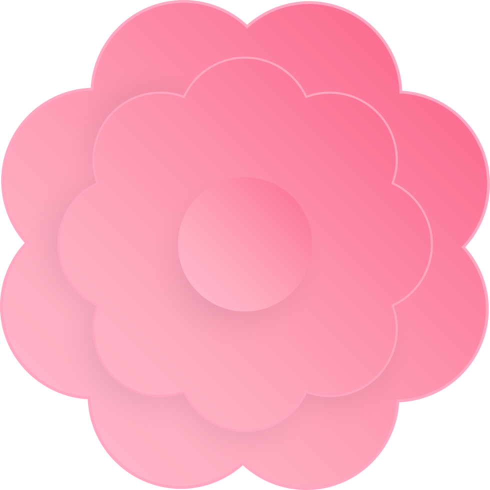 Flower, Element of floral paper cut. Paper cut of flower shape and spring symbol. png