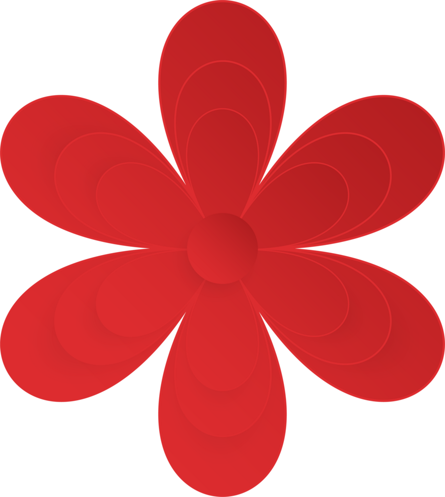 Flower, Element of floral paper cut. Paper cut of flower shape and spring symbol. png