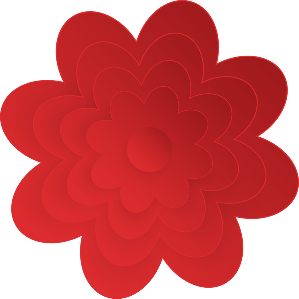 Flower, Element of floral paper cut. Paper cut of flower shape and spring symbol. png