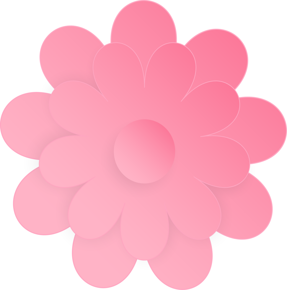 Flower, Element of floral paper cut. Paper cut of flower shape and spring symbol. png