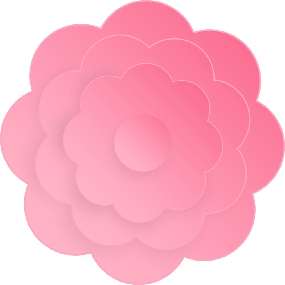 Flower, Element of floral paper cut. Paper cut of flower shape and spring symbol. png