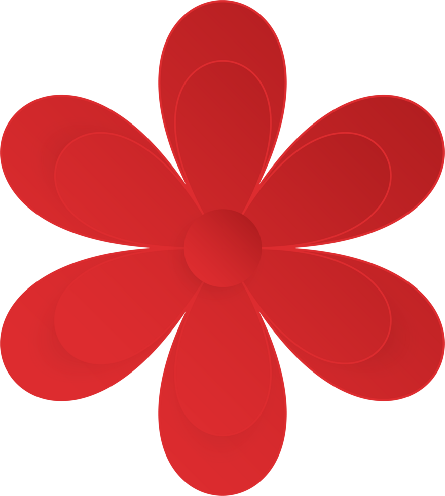 Flower, Element of floral paper cut. Paper cut of flower shape and spring symbol. png