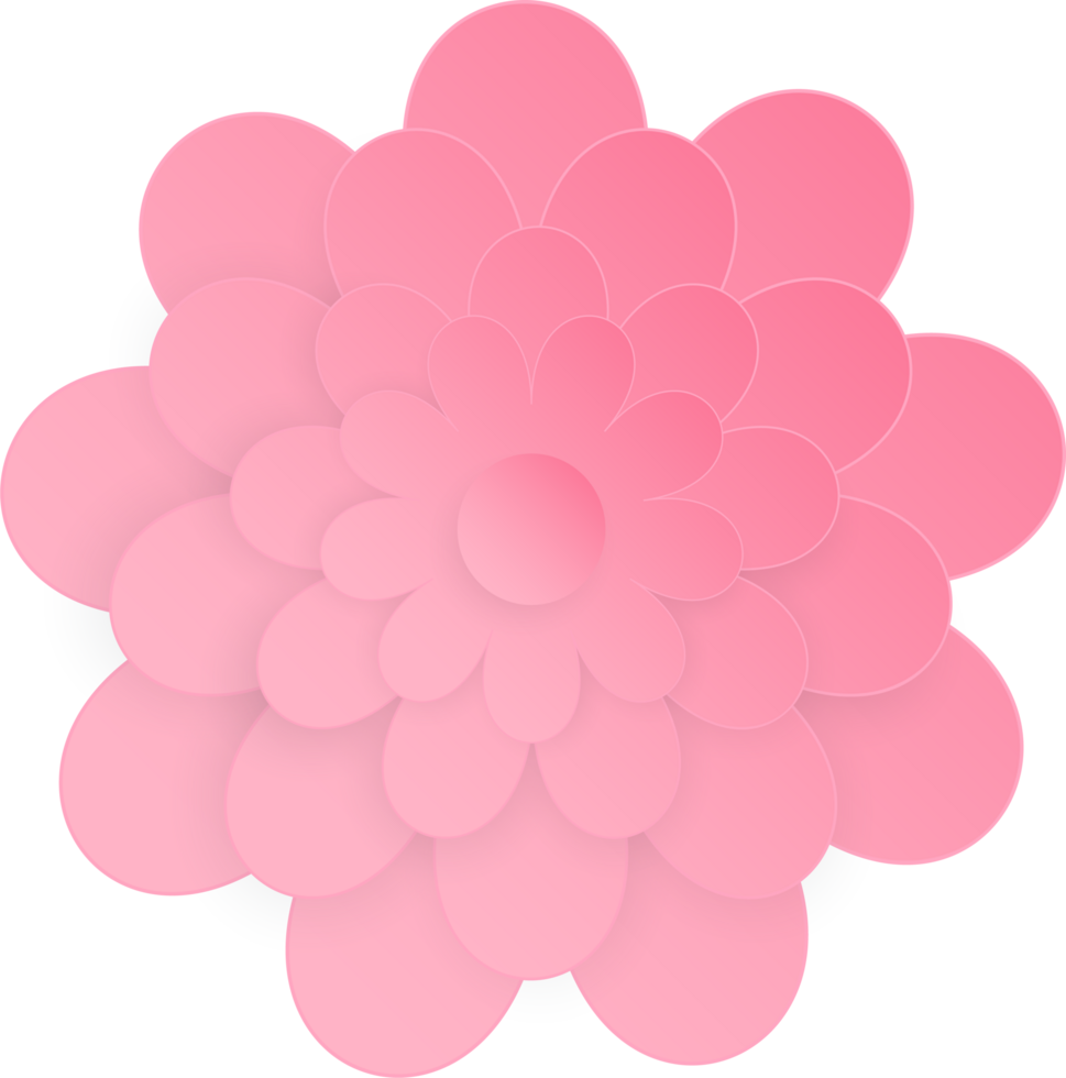 Flower, Element of floral paper cut. Paper cut of flower shape and spring symbol. png