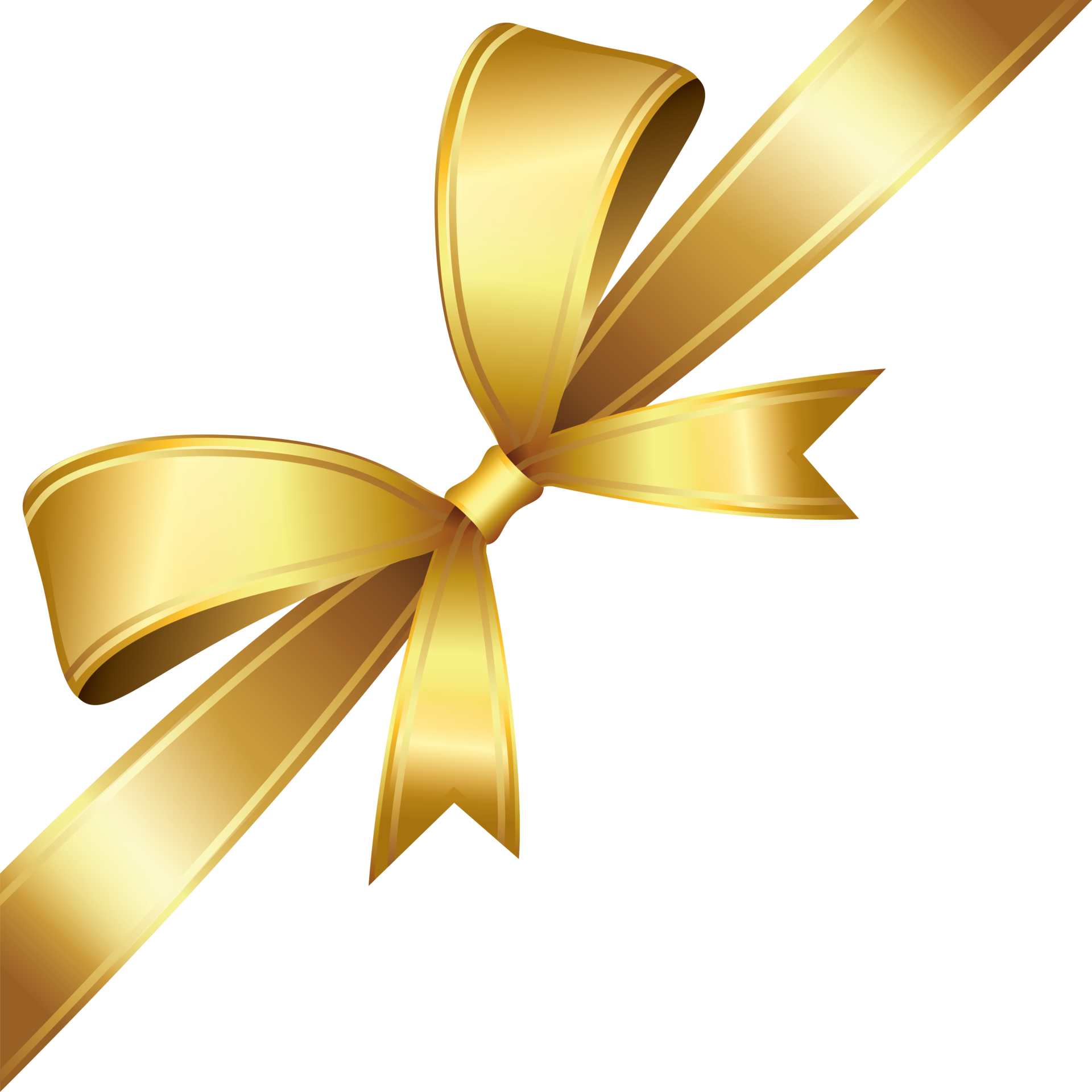 gold corner ribbon 26795261 PNG