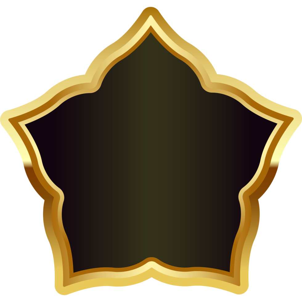gold badge frame png