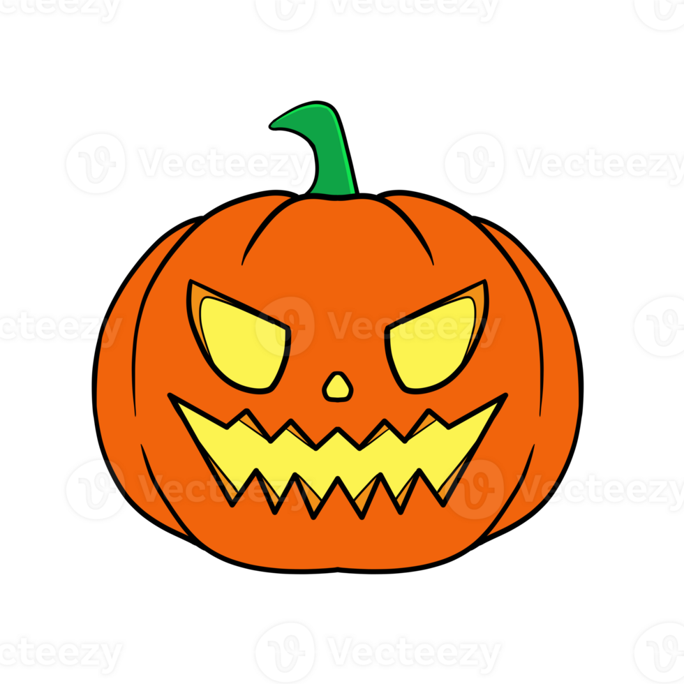 zucca Halloween pauroso divertente png