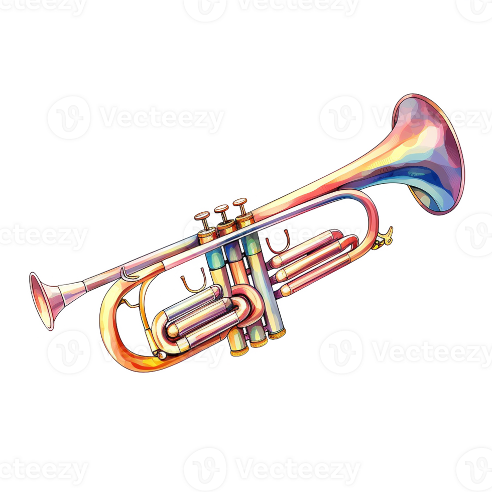 Watercolor of Musical Instruments png