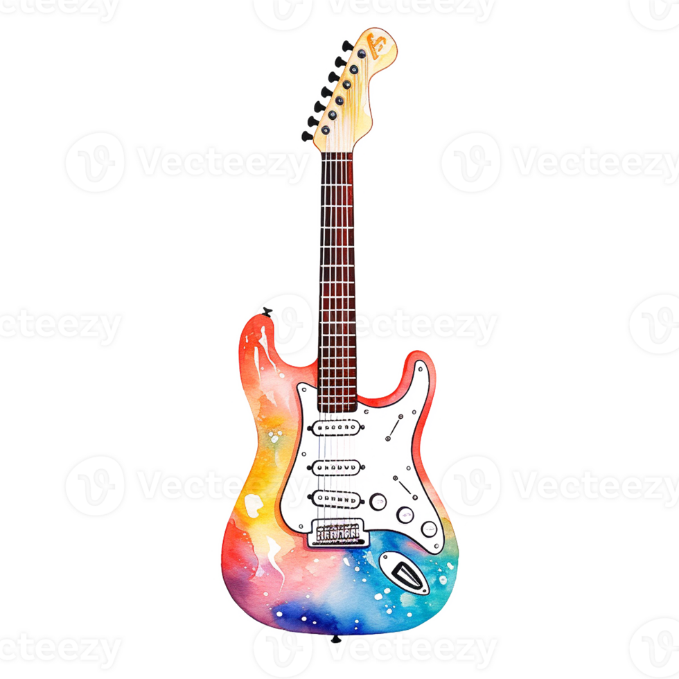 Watercolor of Musical Instruments png