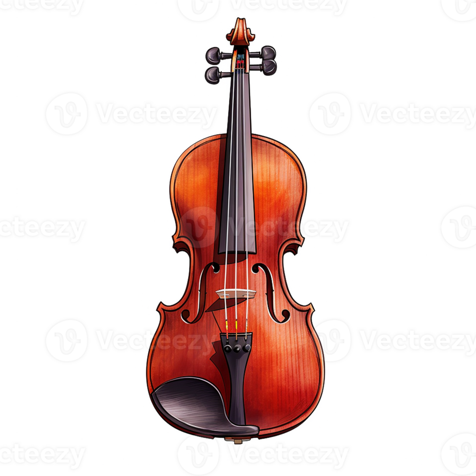dettagliato illustrazione di musicale strumenti ai generativo png