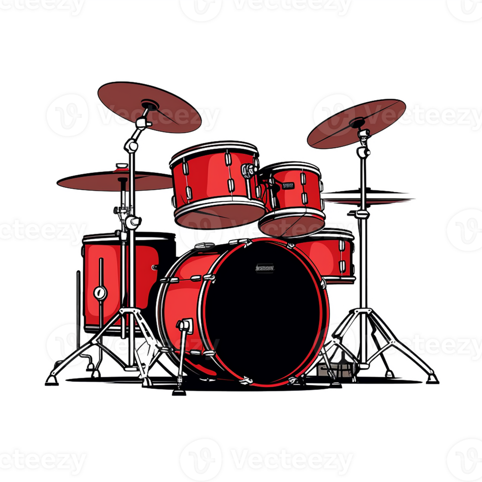 Detailed Illustration of Musical Instruments png
