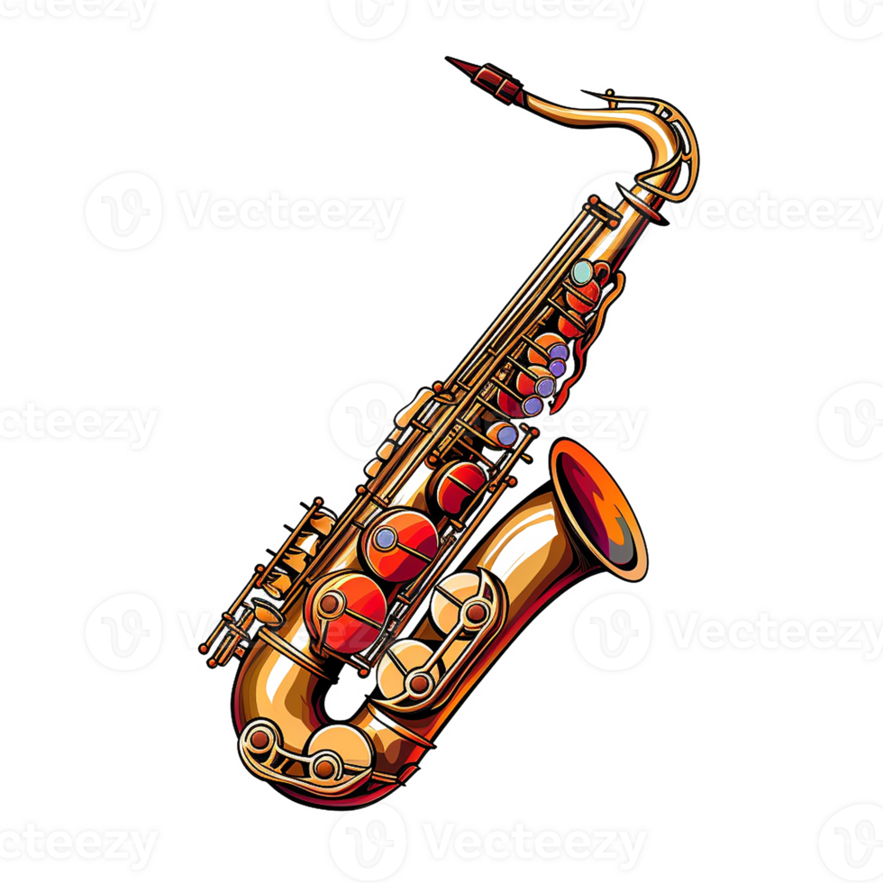 Detailed Illustration of Musical Instruments png