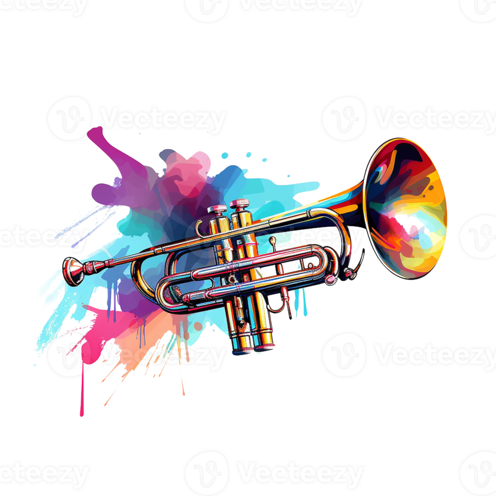 Abstract Illustration of Musical Instruments png