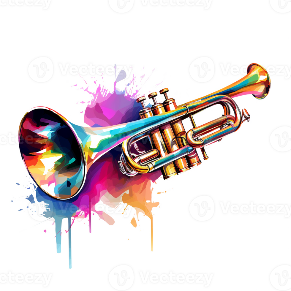 Abstract Illustration of Musical Instruments png
