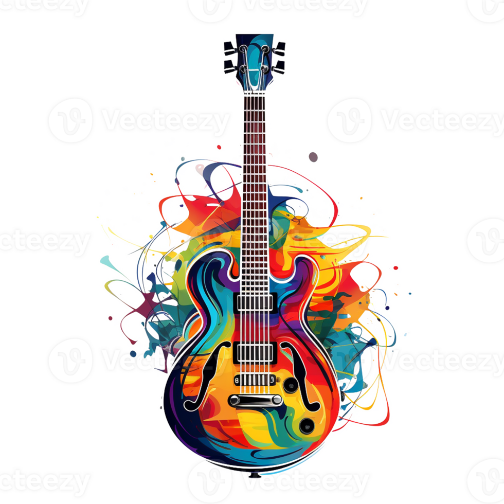 Abstract Illustration of Musical Instruments png