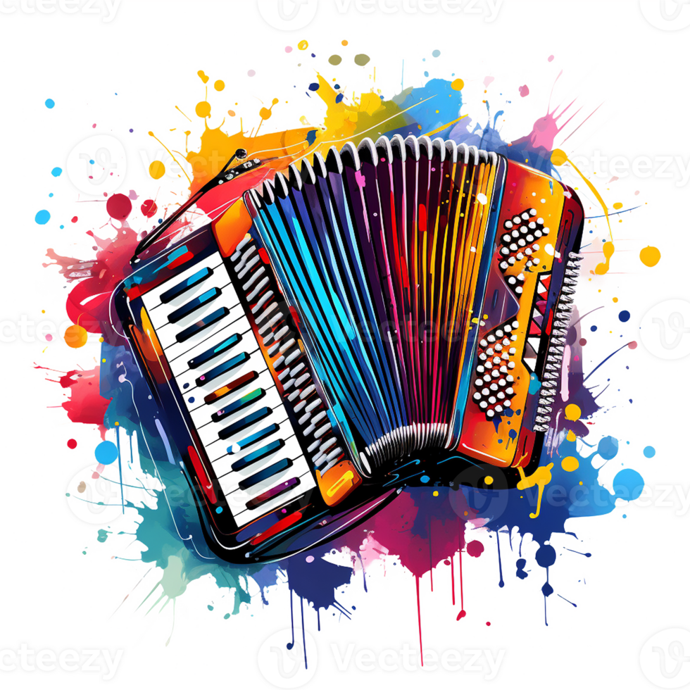 Abstract Illustration of Musical Instruments png