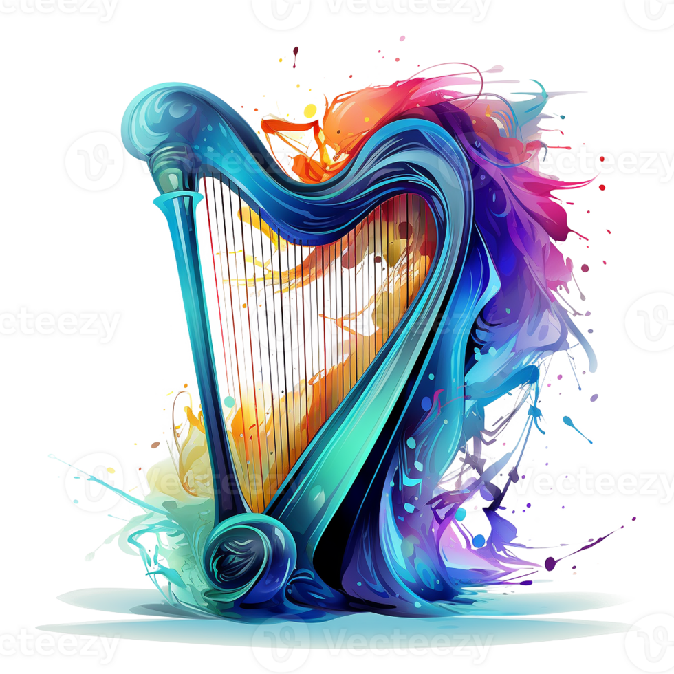 Abstract Illustration of Musical Instruments png