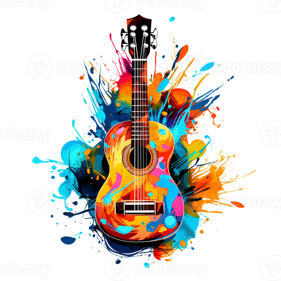 Abstract Illustration of Musical Instruments png