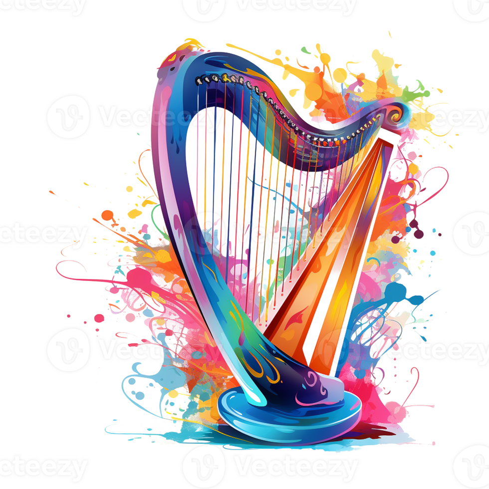 Abstract Illustration of Musical Instruments png