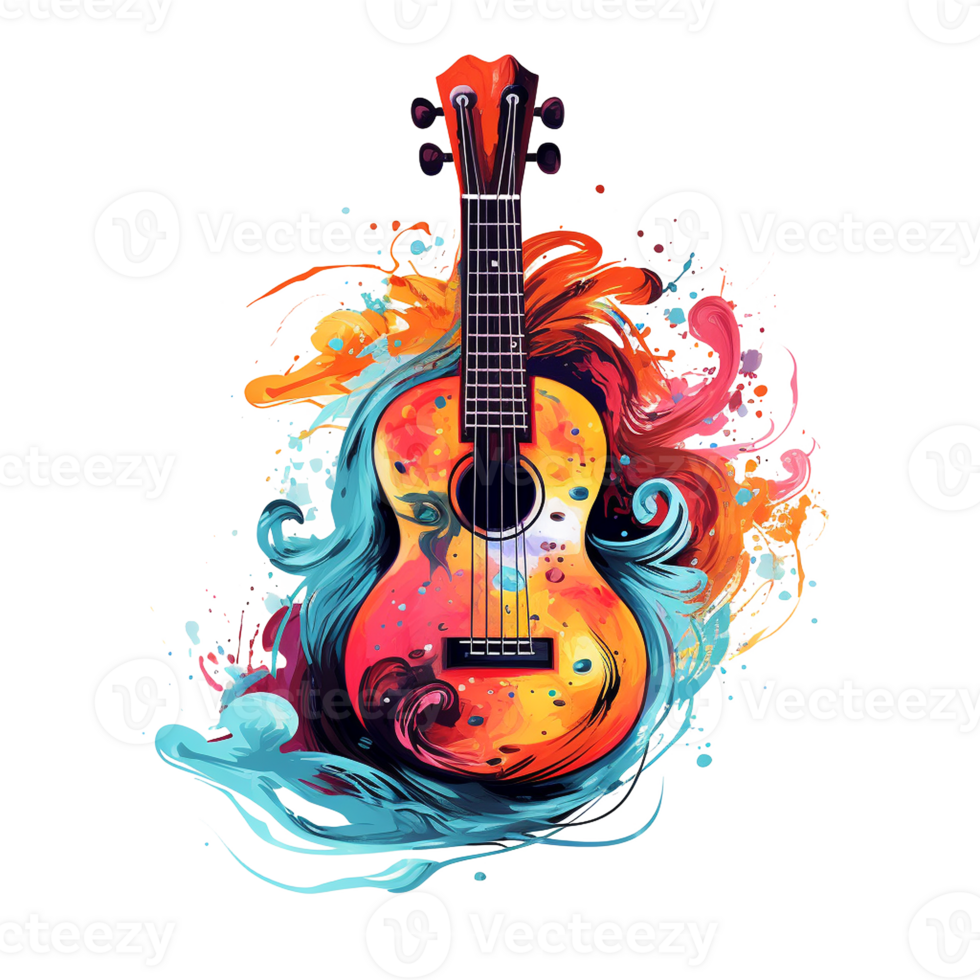 Abstract Illustration of Musical Instruments png