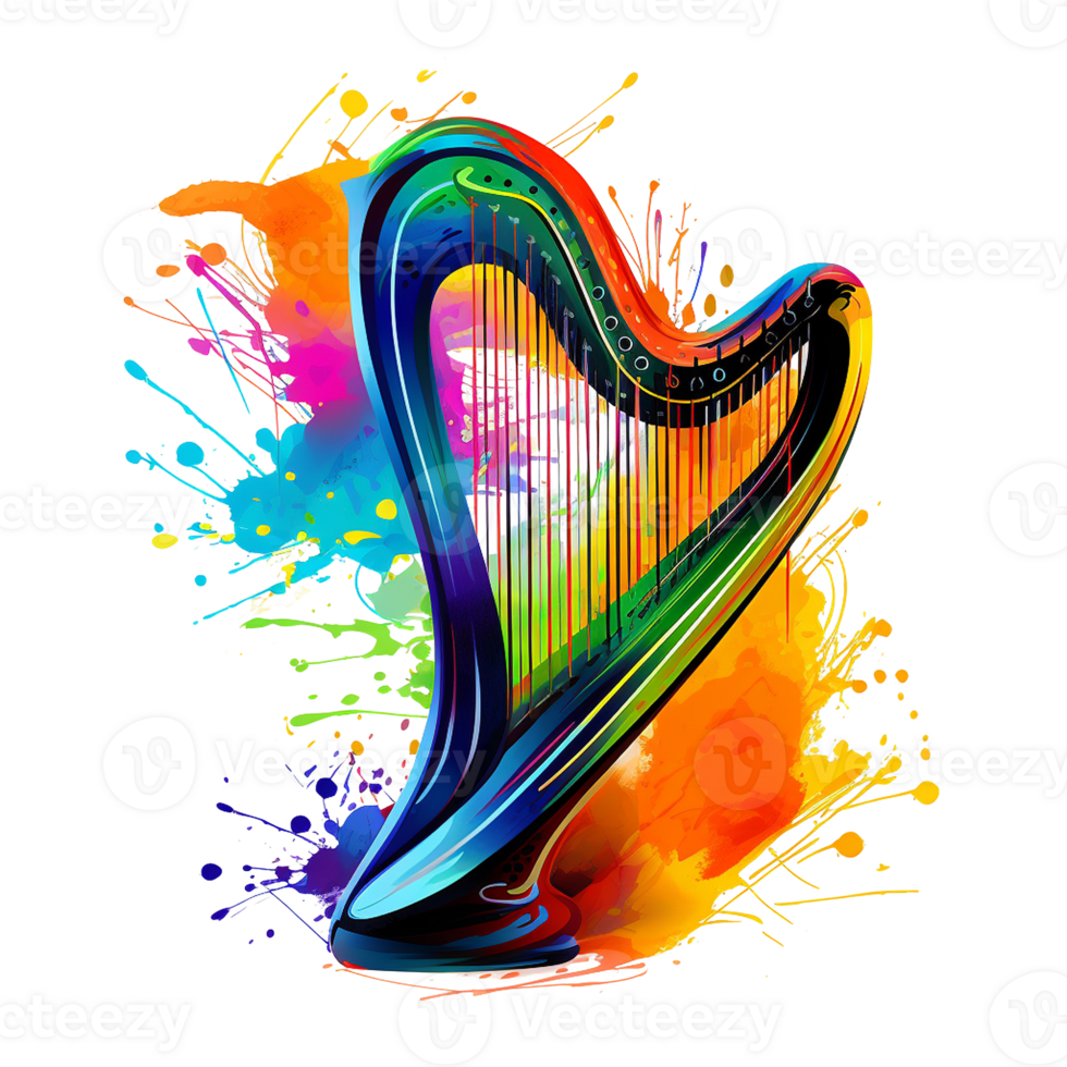 Abstract Illustration of Musical Instruments png