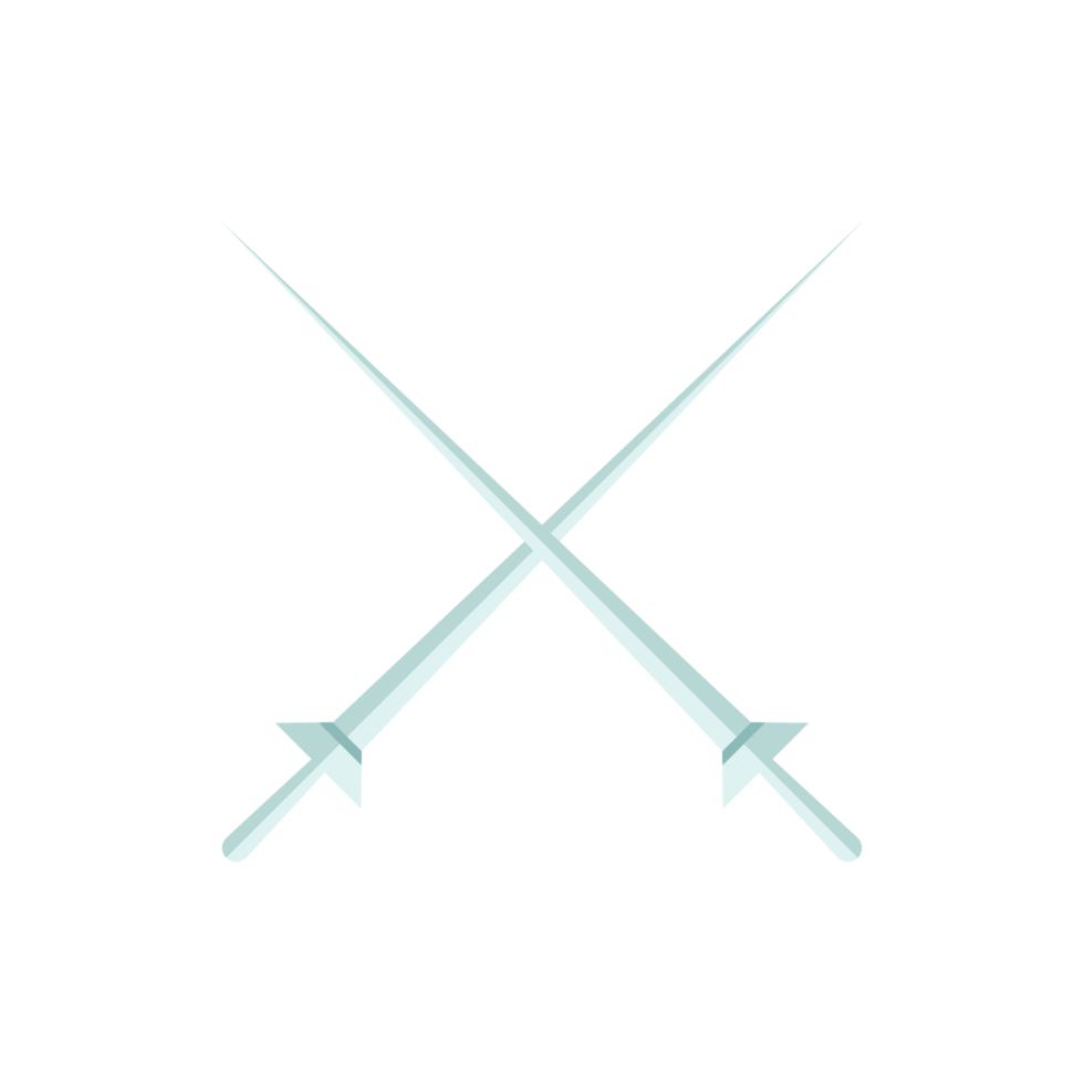 Cartoon game sword on transparent background. Crossed Knight Sword Ancient Weapon Cartoon Design png