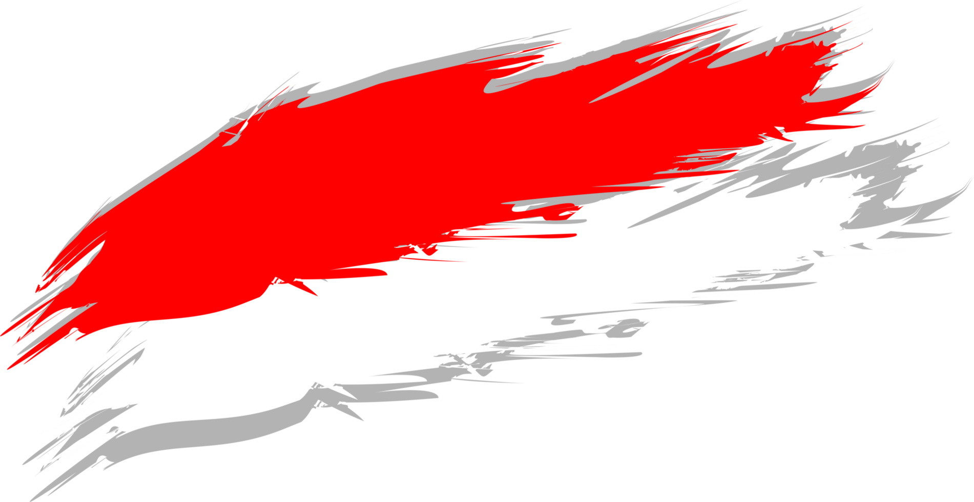 Indonesia flag in splash paint icon sign symbol transparent background png