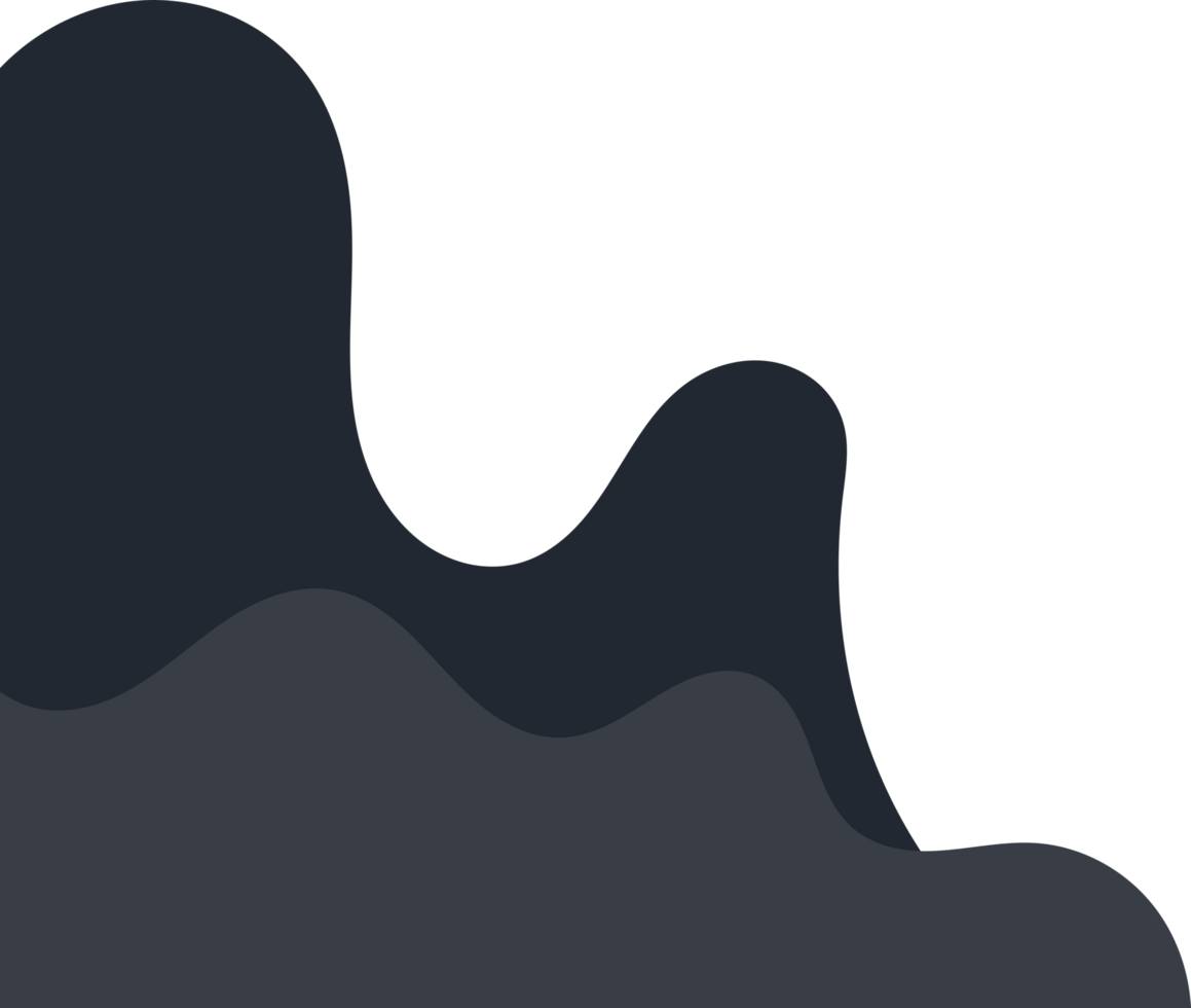 dark wavy corner. fluid corner illustration png