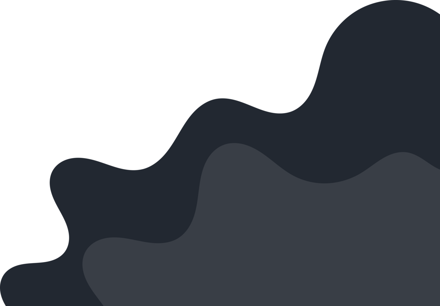 dark wavy corner. fluid corner illustration png