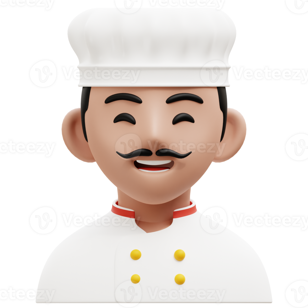 Chef 3D Profession Avatars Illustrations png