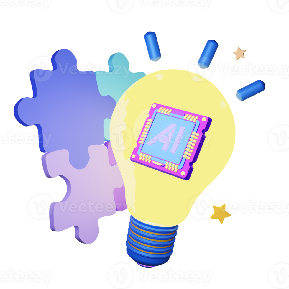 Business solution 3d render illustration png