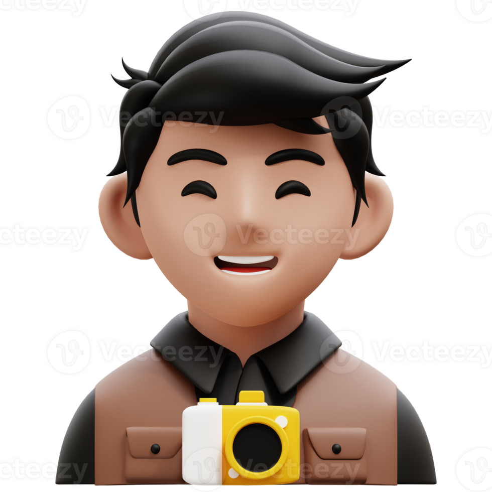 Photographer 3D Profession Avatars Illustrations png