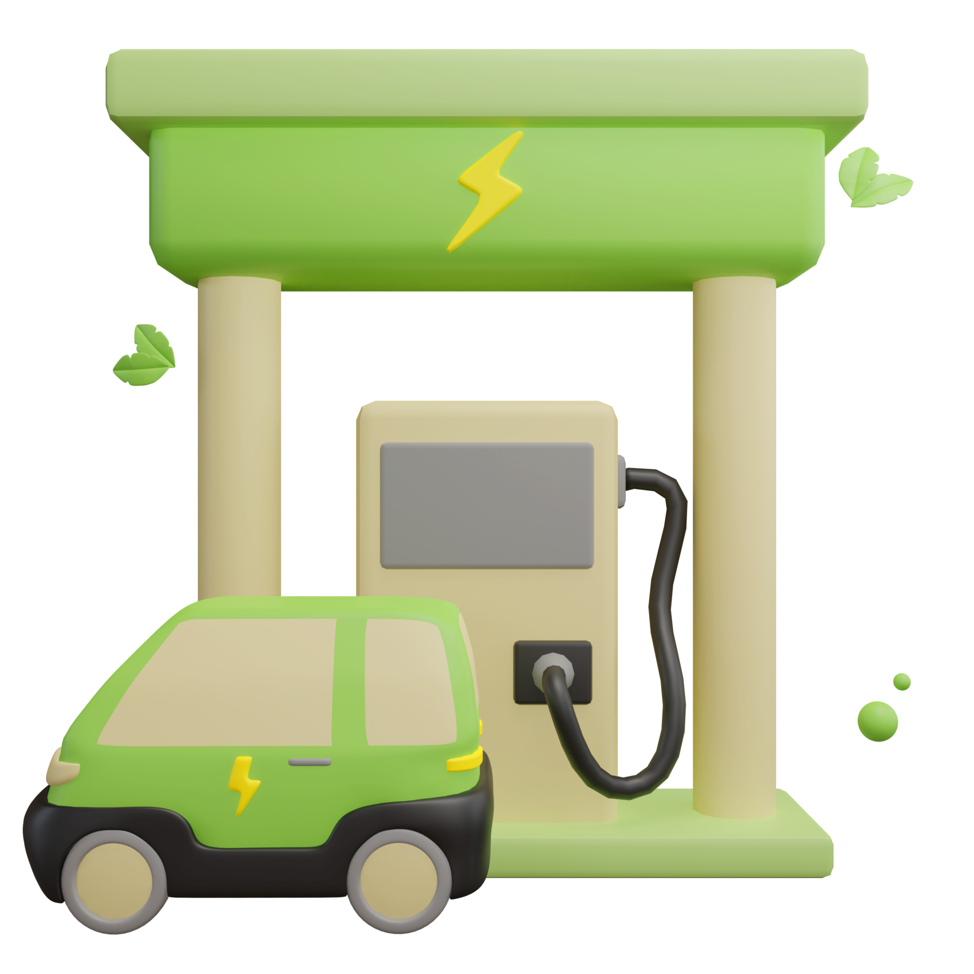 Electric Car Charging Station 3d Green Energy Icon 26797672 PNG electric-car-charging-station-3d-green-energy-icon-26797672-png