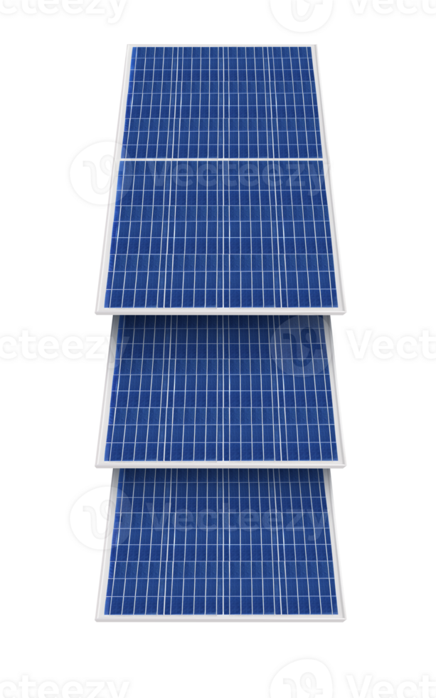 Solar panels  in solar farm with sun lighting to create the clean electric power PNG transparent