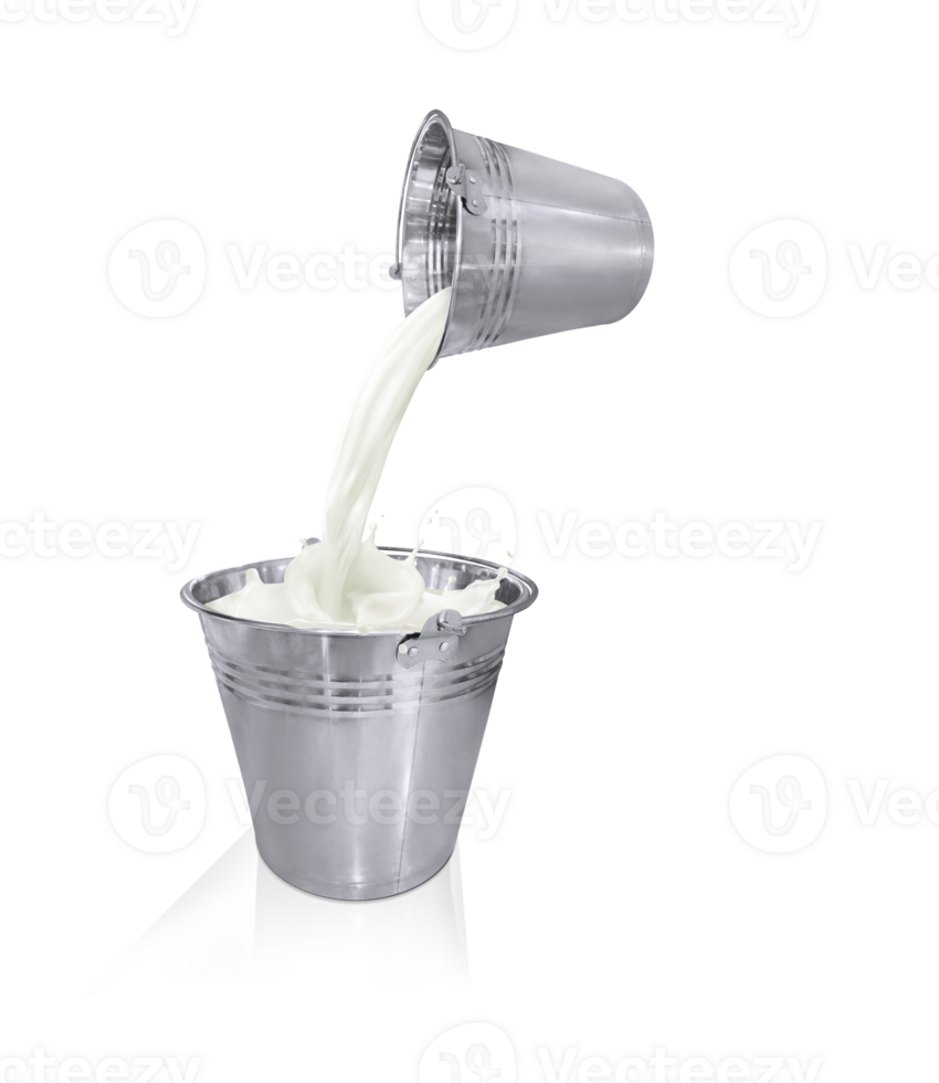 Pour the milk out of the metal can. Milk splashes. PNG transparent