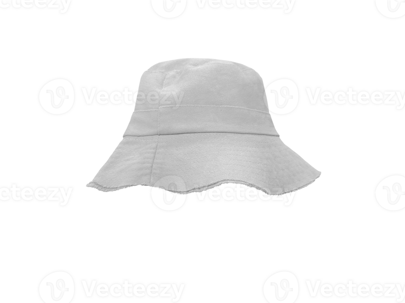 White bucket hat PNG transparent