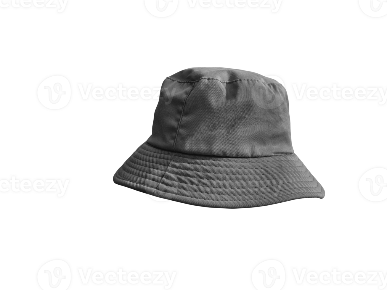 black bucket hat isolated PNG transparent
