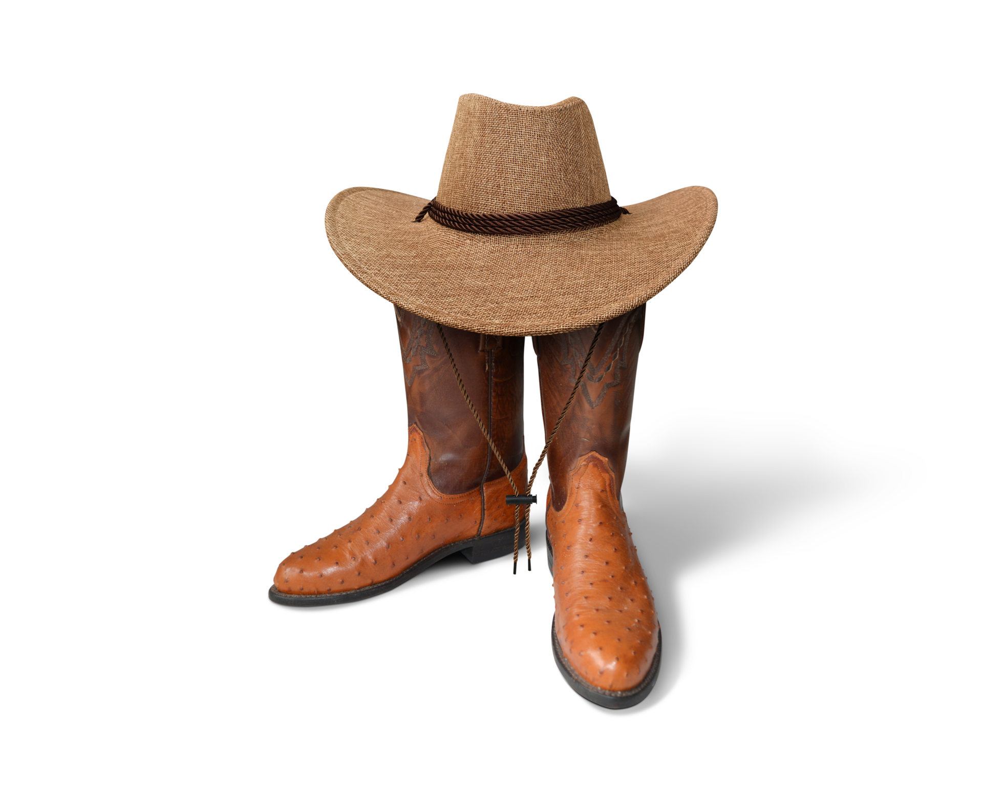 cowgirl boots and hat