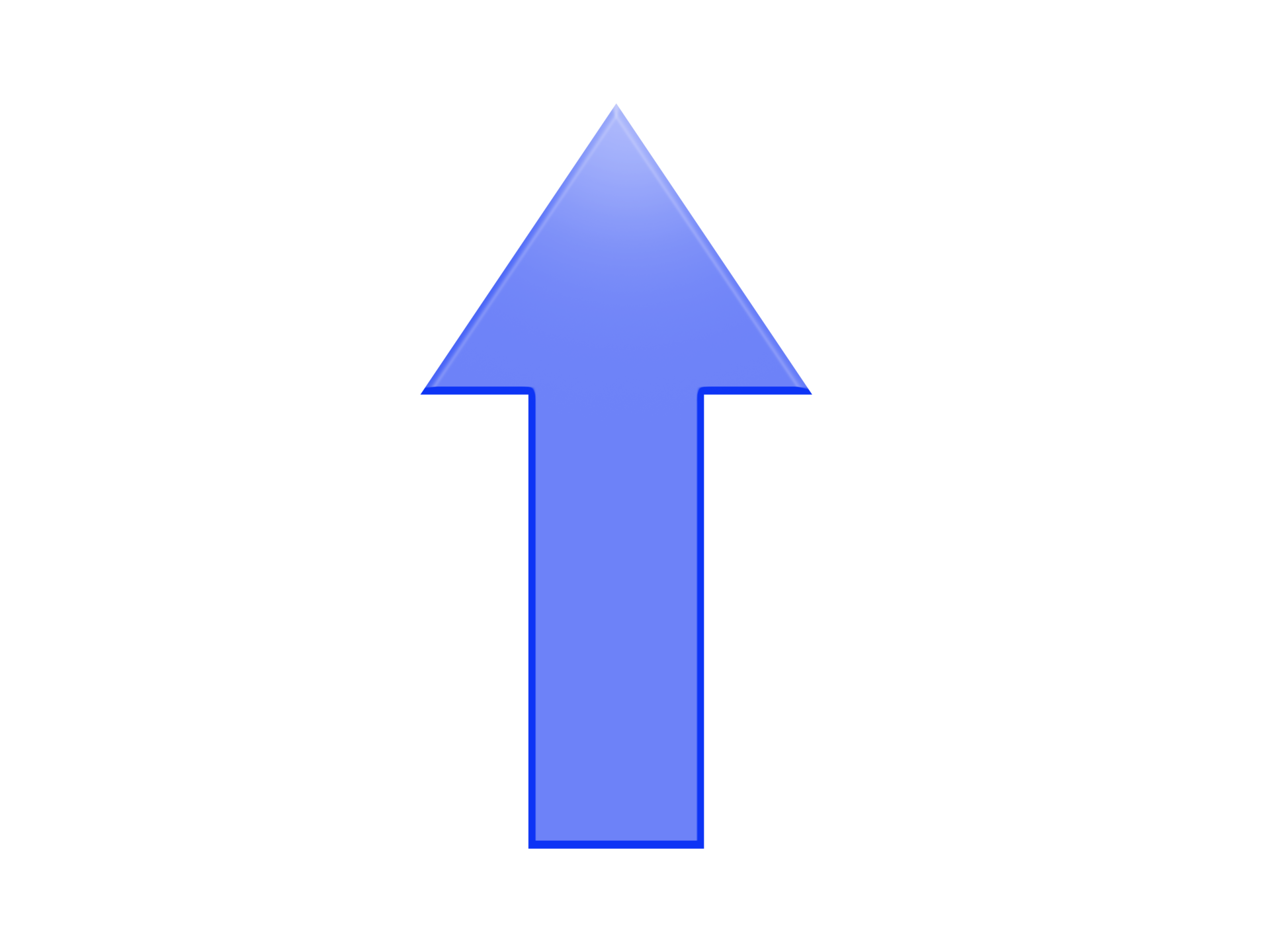 el digital azul flecha señalando arriba muestra el sensación de