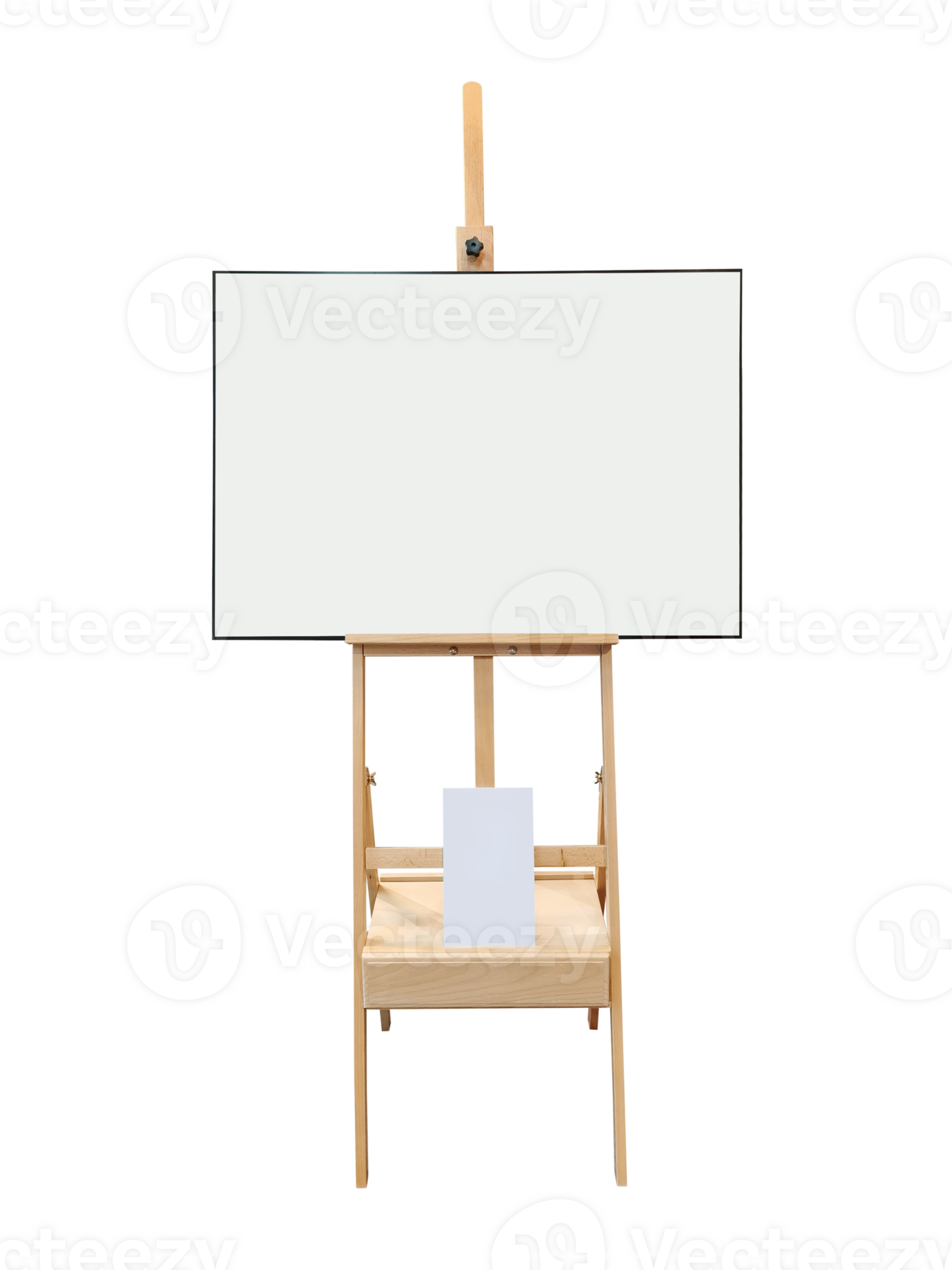 Wooden easel or white canvas drawing board Easel with a horizontal