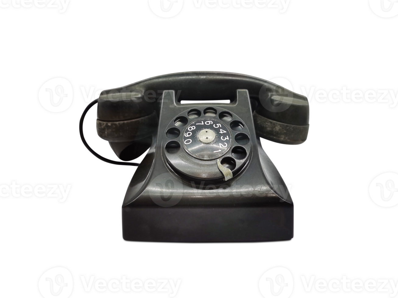 old desk phone front view isolated  PNG transparent