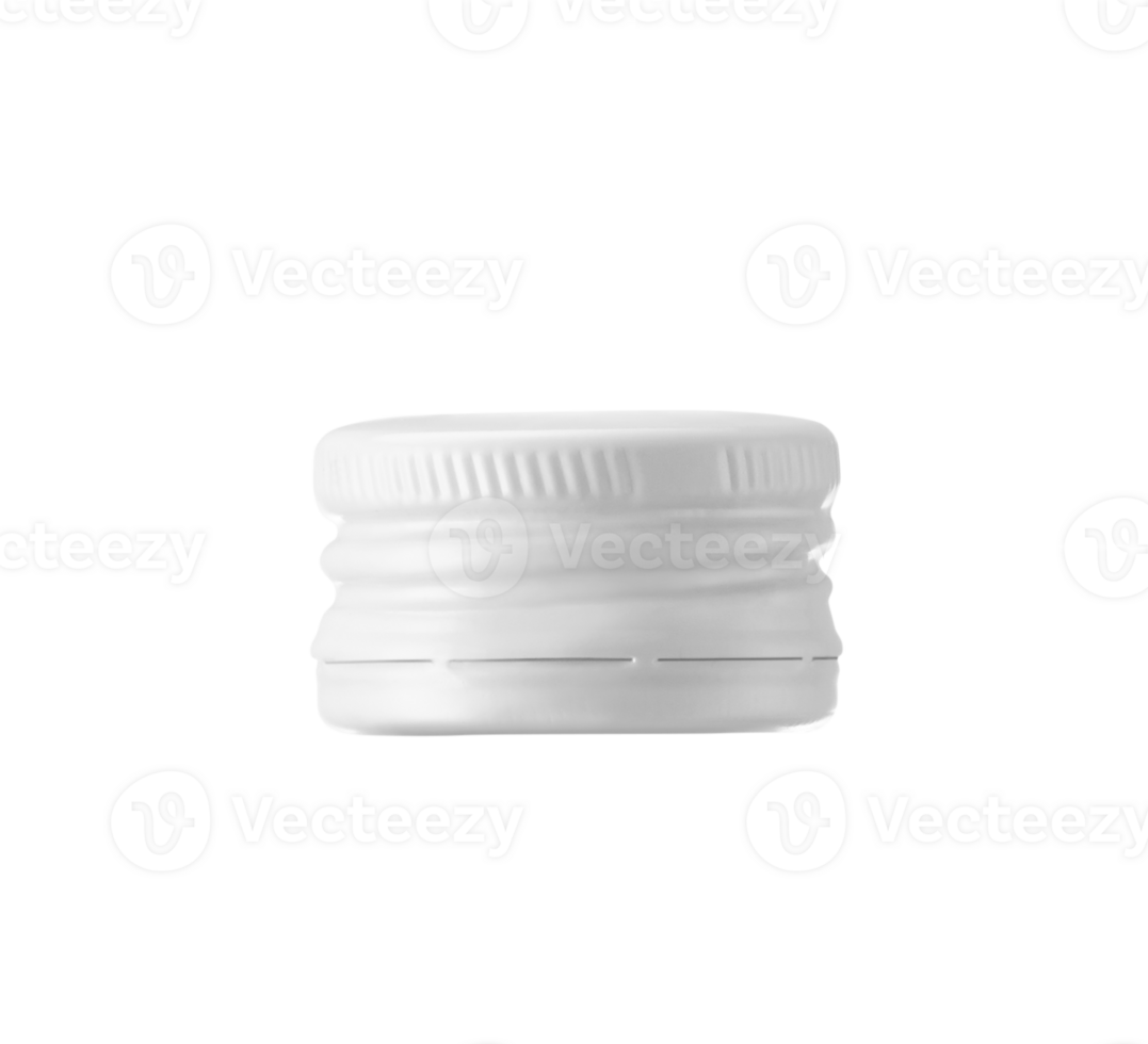 Set of metal screw caps for glass or plastic bottles. isolated. PNG transparent