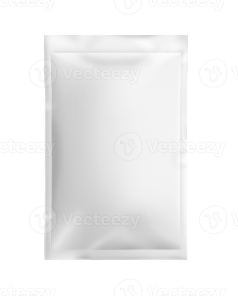 White foil blank paper bag envelope isolated PNG transparent