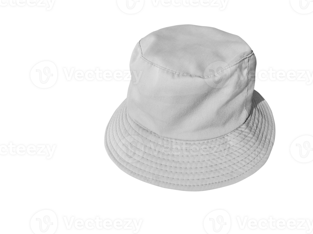white bucket hat isolated PNG transparent