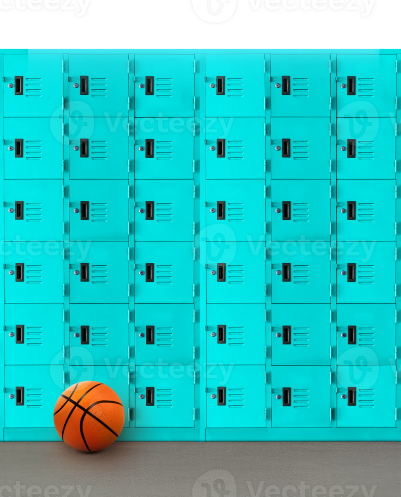 basketball sur ciment sol avec casier dans le Contexte png transparent