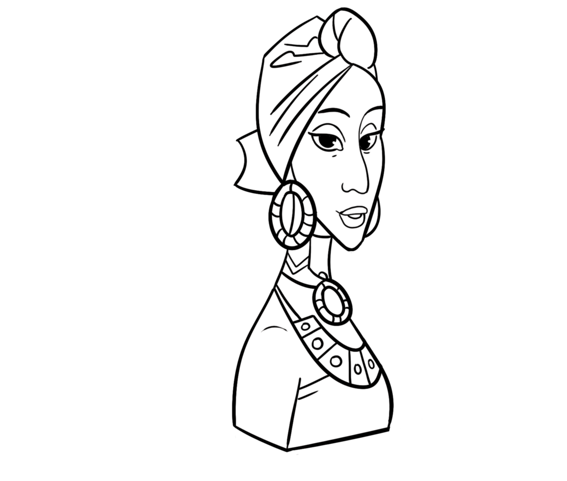 africain femme reine ensemble illustration png