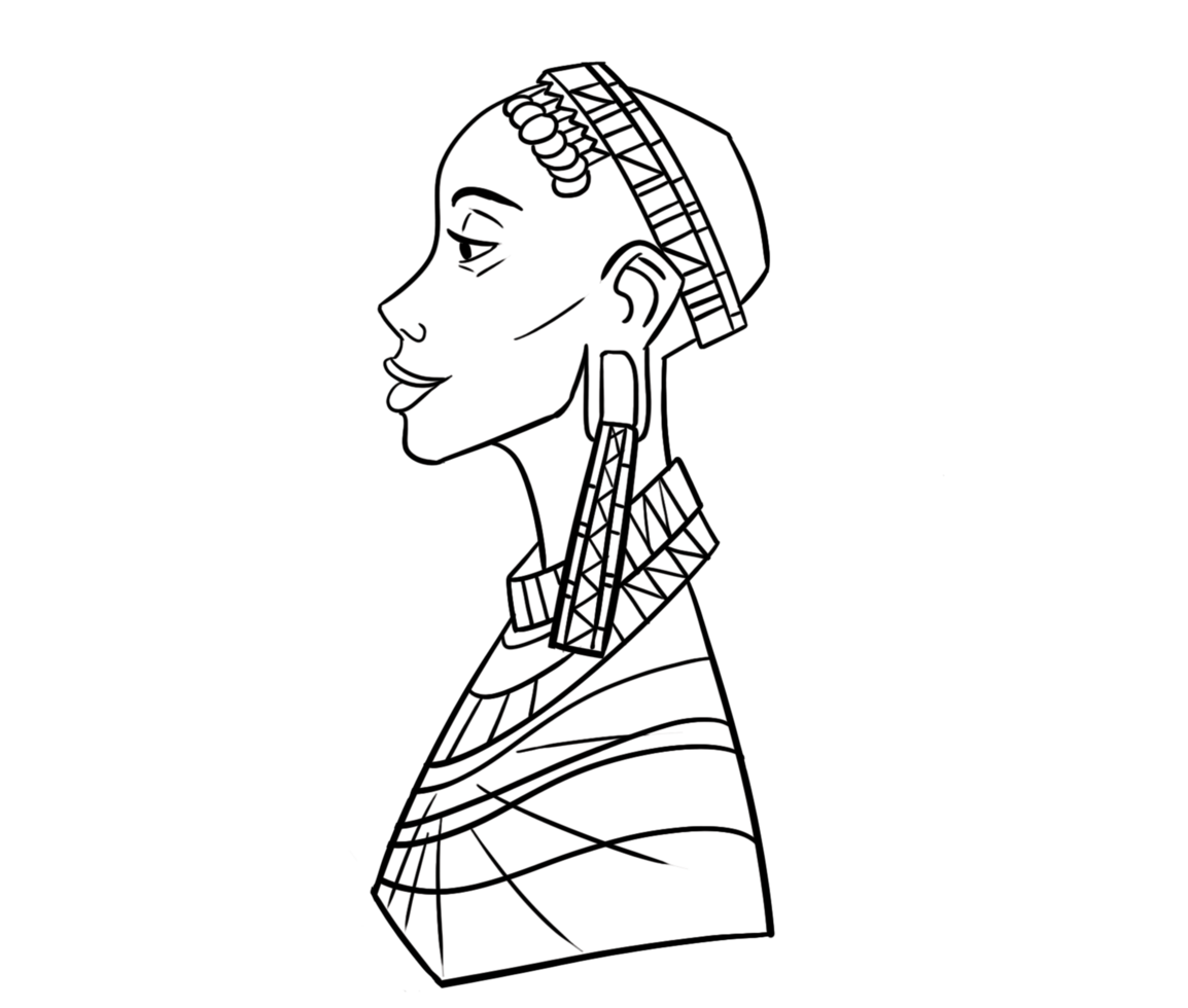 africain femme reine ensemble illustration png