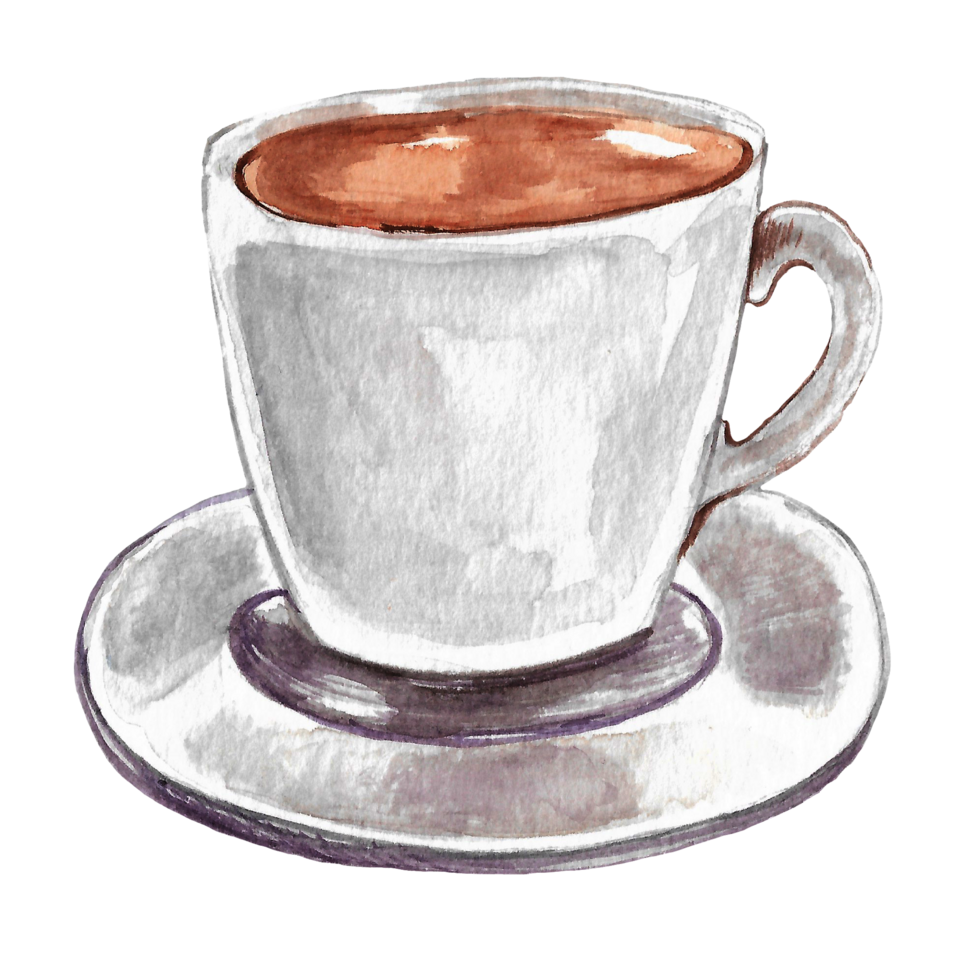 Watercolor coffee making equipment, coffee mug 26798387 PNG