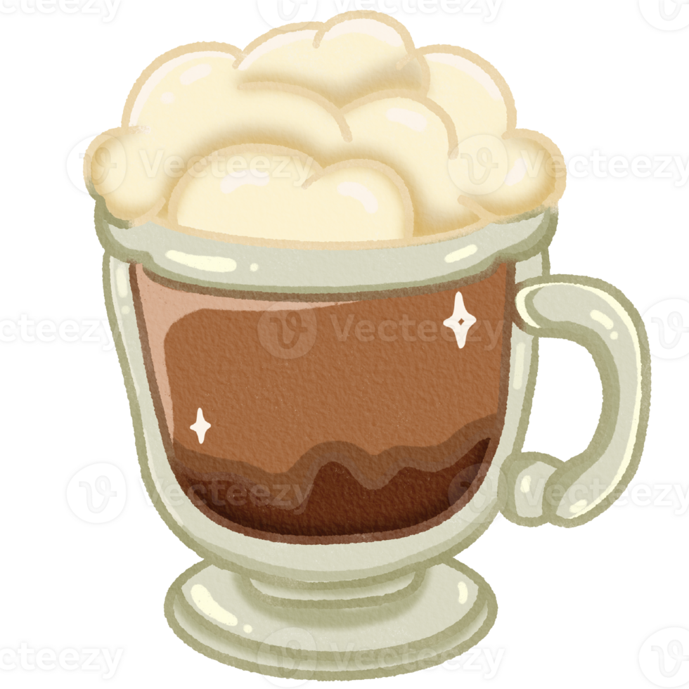 Coffee hand drawn  illustration png